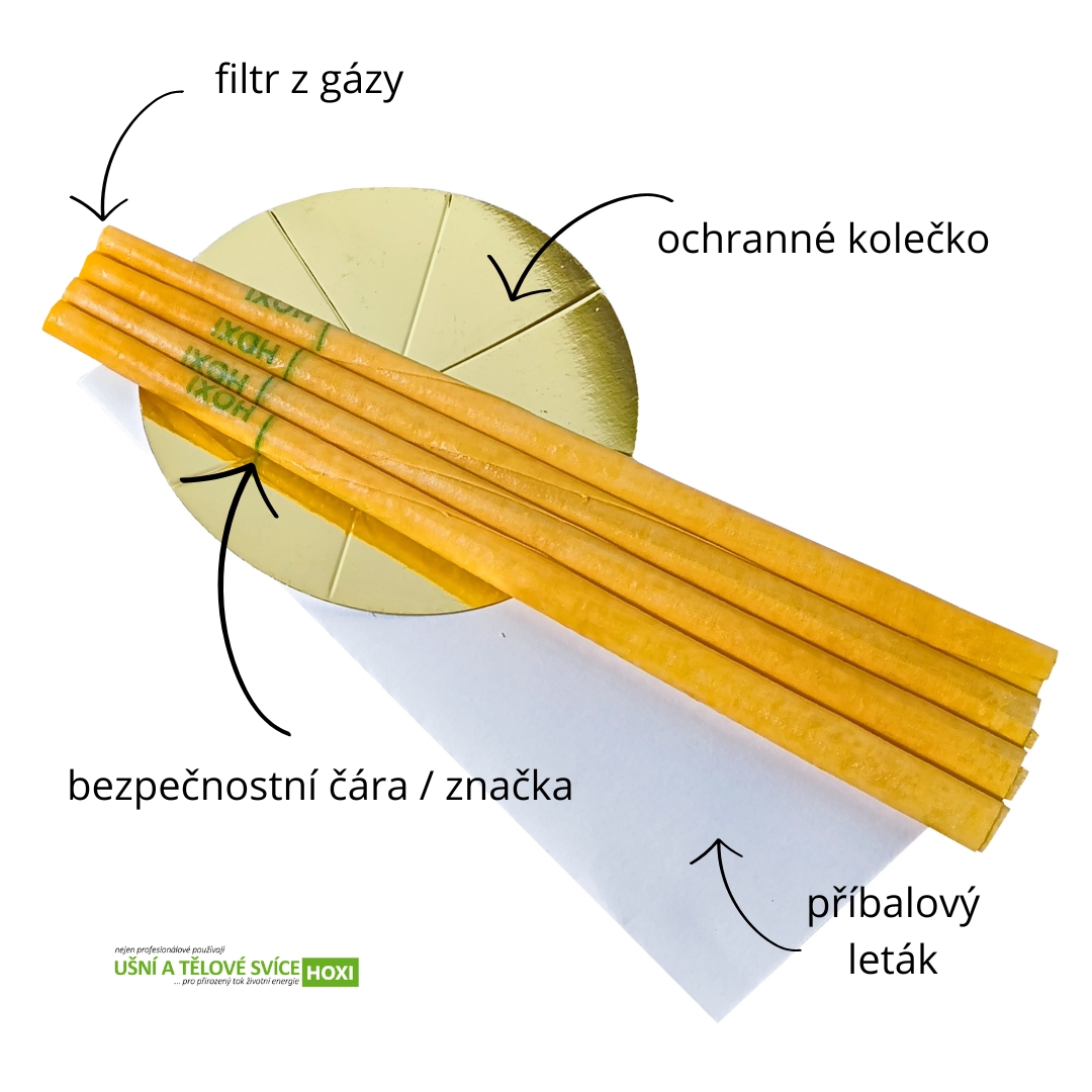 Usni svíce HOXI draci krev - obsah balení CZ
